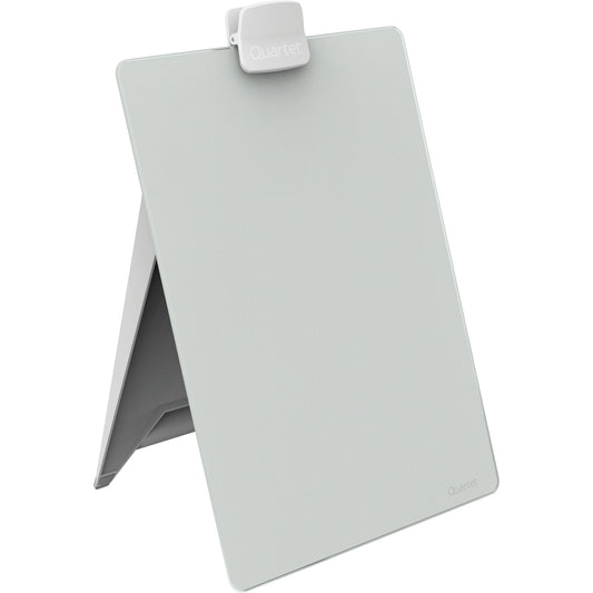 Quartet Glass Dry-Erase Desktop Easel, 9" x 11", White Surface